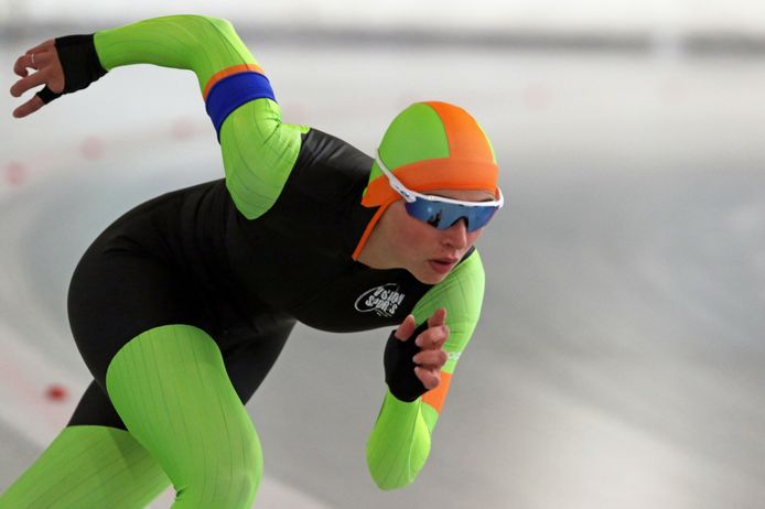 Amée Hollanders (17) in actie. Ze is één van de jonge talenten die via een site sponsors zoekt.