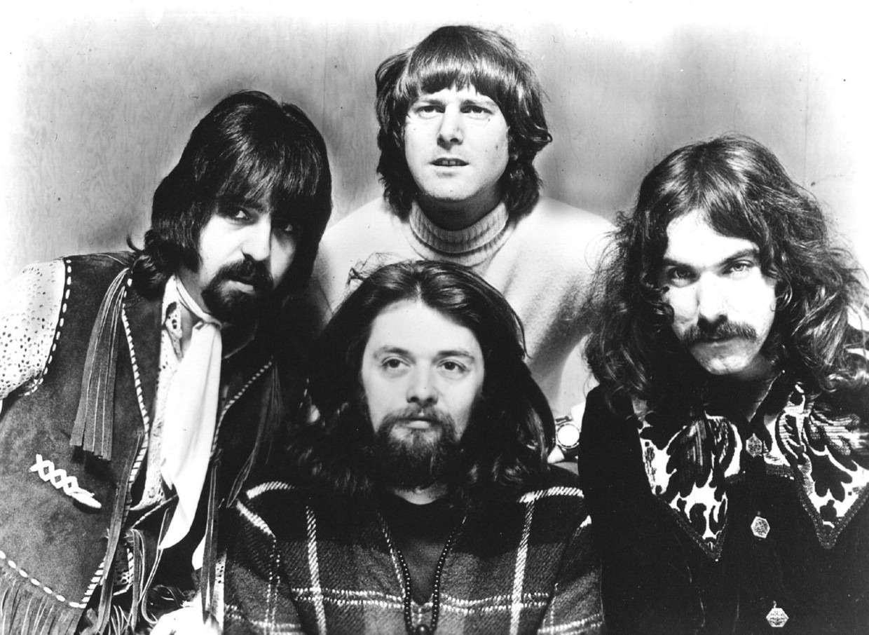 The Byrds (l-r): Clarence White, Skip Battin, Roger McGuinn, Gene Parsons. Beeld ANP