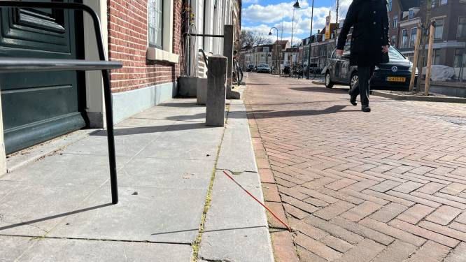 Aha! Hiervoor steken op straat al die oranje draden uit de grond in Delft