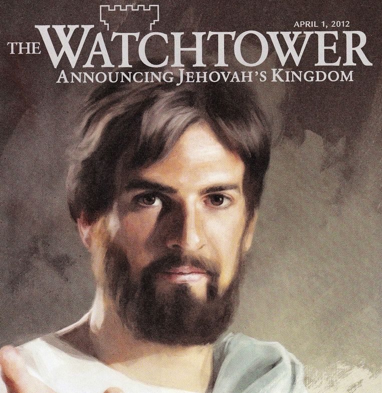 Fragment van een omslag van The Watchtower, het lijfblad van de Jehova's Getuigen. Beeld The Watchtower