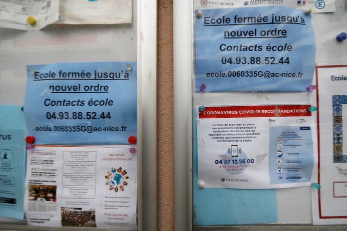 In Frankrijk sluiten alle scholen en universiteiten de deuren.