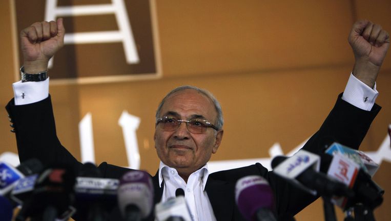De Egyptische presidentskandidaat Ahmed Shafiq, foto van 14 juni Beeld ap
