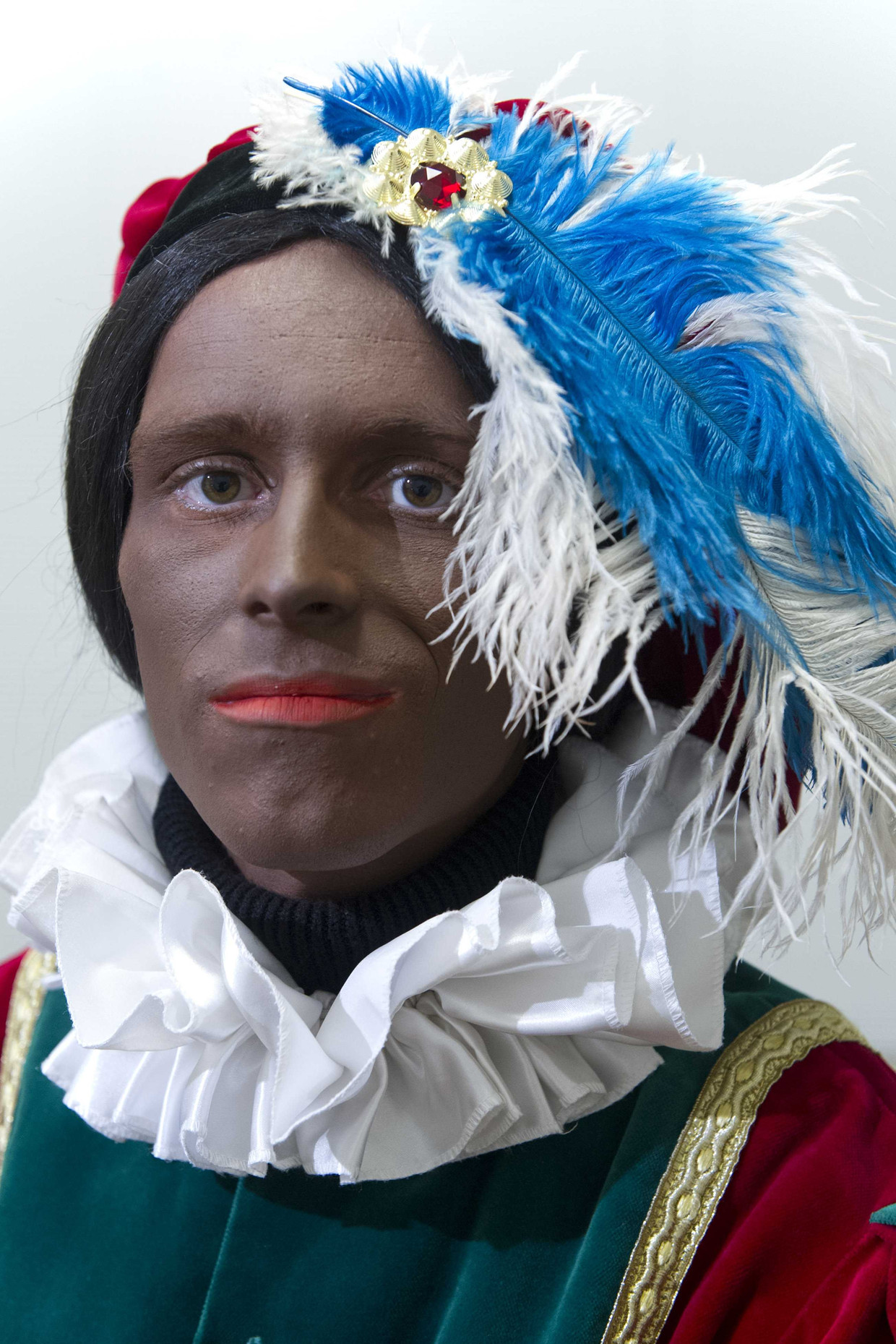 Een alternatieve zwarte piet, zoals hij afgelopen zomer werd gepresenteerd. Beeld ANP Kippa