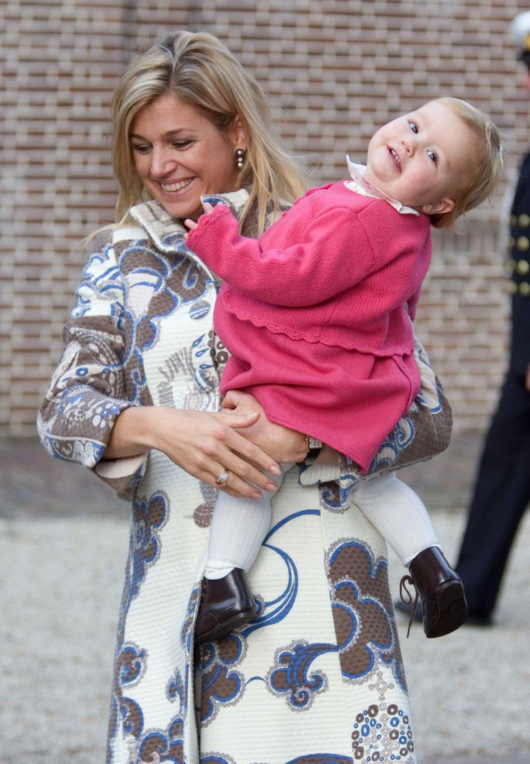 Crown Princess Maxima & Princess Alexia Attend The Christening Of Prince Constantijn & Princess Laurentien Of The Netherlands' Daughter Leonore, At The Palais Het Loo National Museum In Apeldoorn. . (Photo by Antony Jones/UK Press via Getty Images) Beeld UK Press via Getty Images