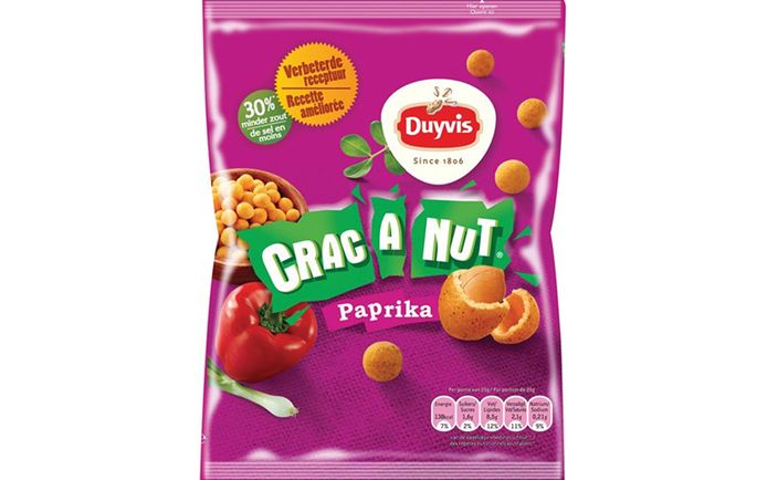 Het gaat om de nootjes ‘Duyvis Crac a Nut Paprika 200 gram’.