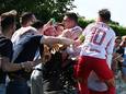 Vreugde bij Volharding na het doelpunt van Nino Janssen in de kampioenswedstrijd tegen Vianen Vooruit afgelopen seizoen.
