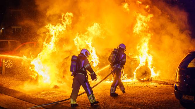 Twee auto’s gaan ’s nachts in vlammen op in Houten