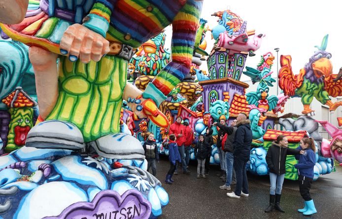 De carnavalsmarkt in Walsoorden, afgelopen februari.