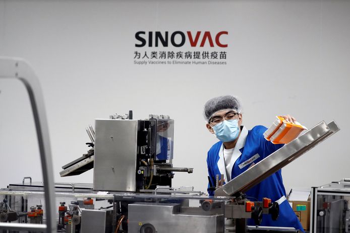 De productiefaciliteit van Sinovac Biotech in Peking