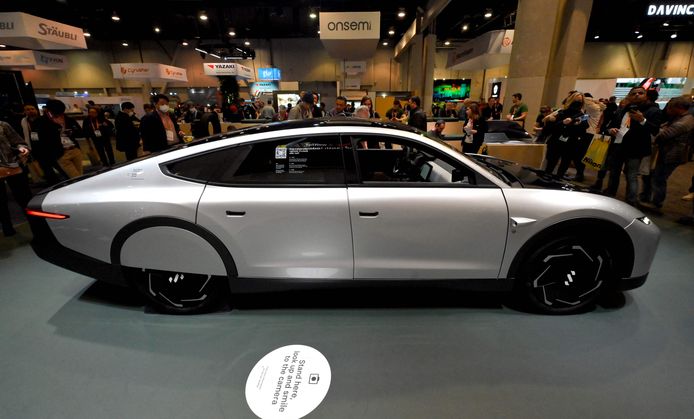 Zonneauto Lightyear 0 was begin januari nog te zien op technologiebeurs CES in Las Vegas.