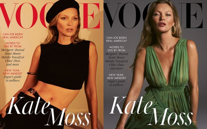 Kate op de twee verschillende Voguecovers die in januari zullen verschijnen.