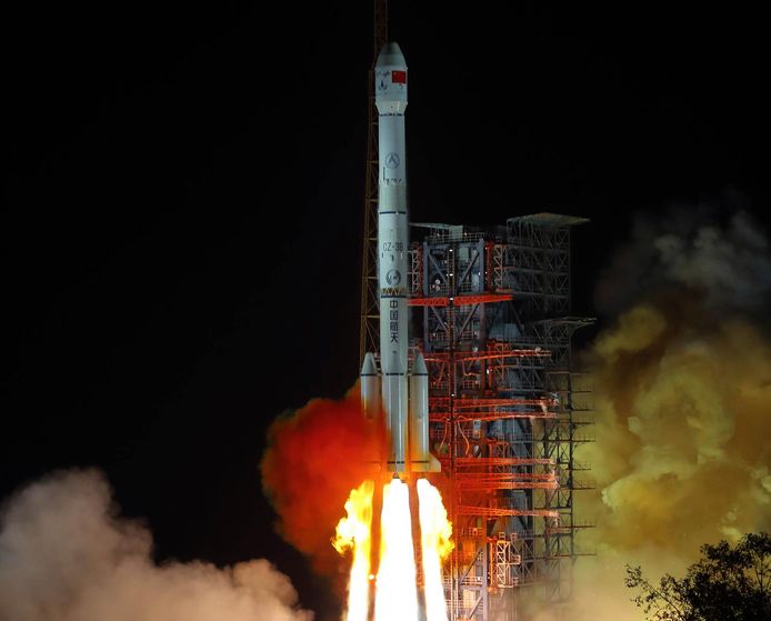 De lancering van het ruimteschip Chang'e 4 vorig jaar.