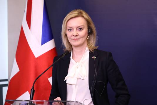De Britse minister van Buitenlandse Zaken Liz Truss. 