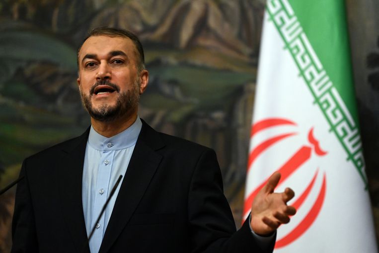 Hossein Amir-Abdollahian, Iraans minister van Buitenlandse Zaken. Beeld EPA