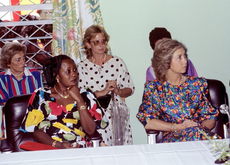 Sofia tijdens haar bezoek in Congo, 1993 Beeld Getty Images