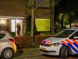 Politie doet onderzoek bij de woning na de overval op een hoogbejaarde Eindhovenaar aan de Antwerpenlaan in februari van dit jaar.
