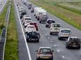 File op de A28 bij Putten, eerder deze week.