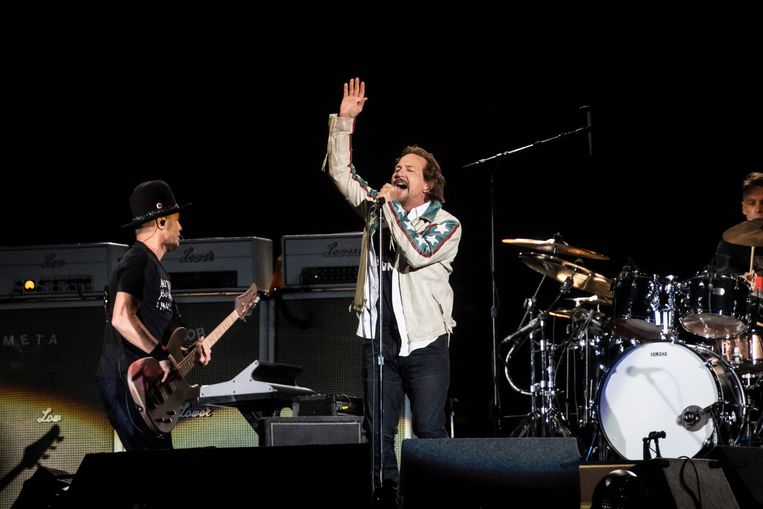 Pearl Jam op Rock Werchter. Beeld Koen Keppens