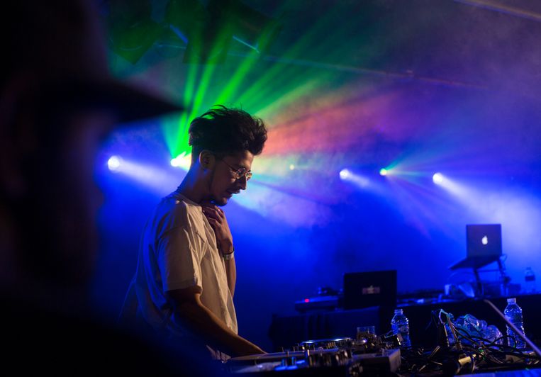 Winnaar Susobrino tijdens de Champion Sound-wedstrijd in 2018. Beeld Victor Darmont