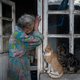 Zou deze vrouw uit Nagorno-Karabach hebben gezien hoe aandoenlijk haar katten naar aandacht hengelen?
