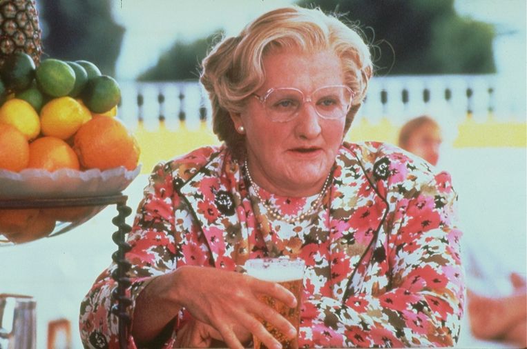 Robin Williams in ‘Mrs. Doubtfire’ van Chris Columbus. Beeld ANP