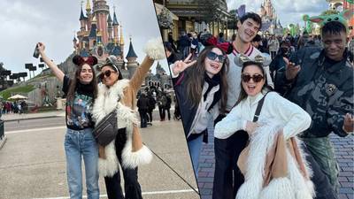 Cast 'Emily in Paris' geniet van uitstap in Disneyland tijdens de opnames van vierde seizoen