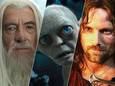Gandalf, Gollum en Aragorn uit de orginele Lord of the rings-trilogie.