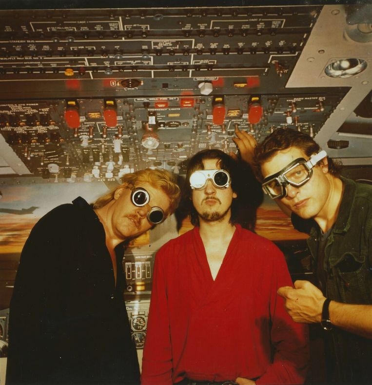 Tangerine Dream in de vroege jaren 80. Van links naar rechts: Edgar Froese, Christopher Franke en Johannes Schmoelling. Beeld rv