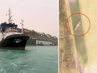 Geblokkeerd containerschip van 400 meter lang veroorzaakt opstopping in Suezkanaal