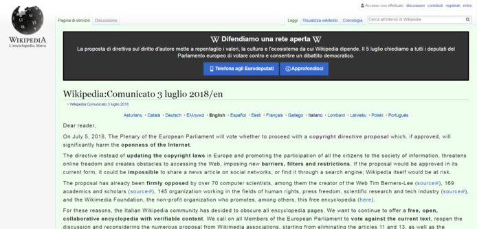 Italiaanse Wikipedia-pagina.