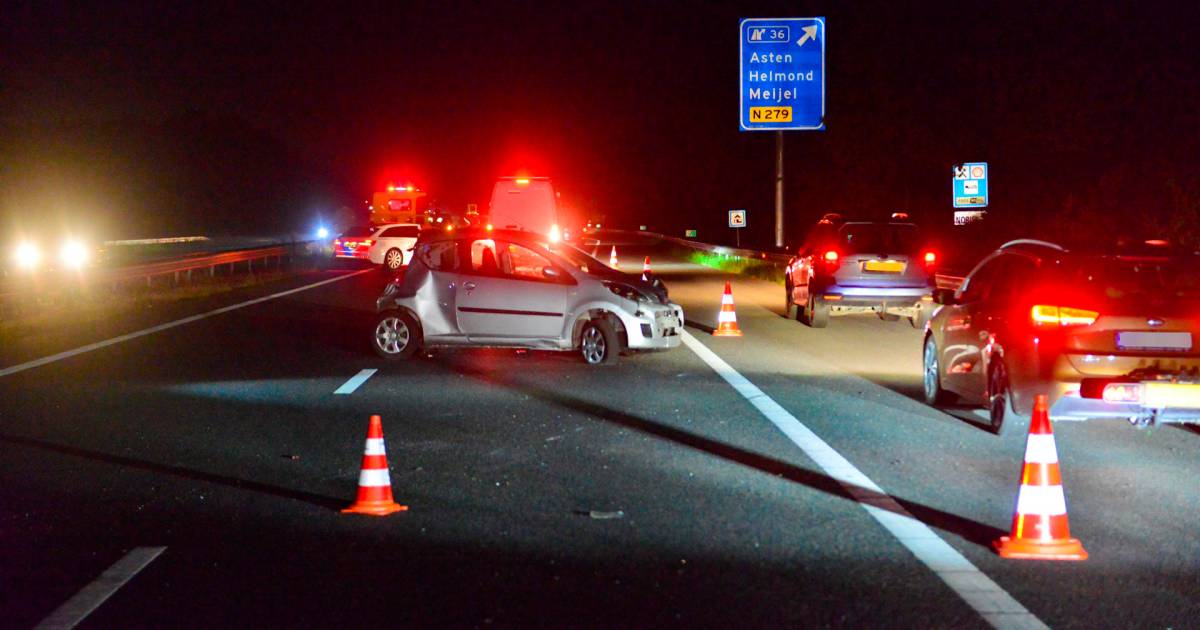 Vrouw uit voertuig geslingerd bij ernstig ongeluk op A67 bij Ommel.