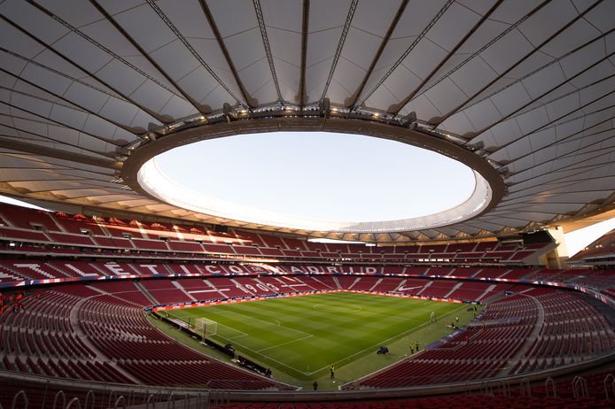 Het Estadio Wanda Metropolitano in Madrid.