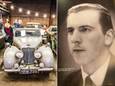 Links: een van de auto's in de wereldwijd bekende barn find van Ad Palmen. Rechts: een foto van Ad Palmen zelf, uit de veilingscatalogus.