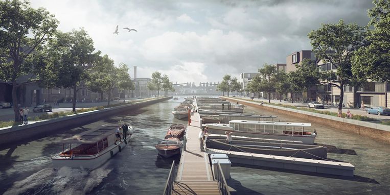 E-Harbour Amstelkwartier wordt de toekomstbestendige jachthaven voor de uitstootvrije passagiersvaart in Amsterdam Beeld E-harbour
