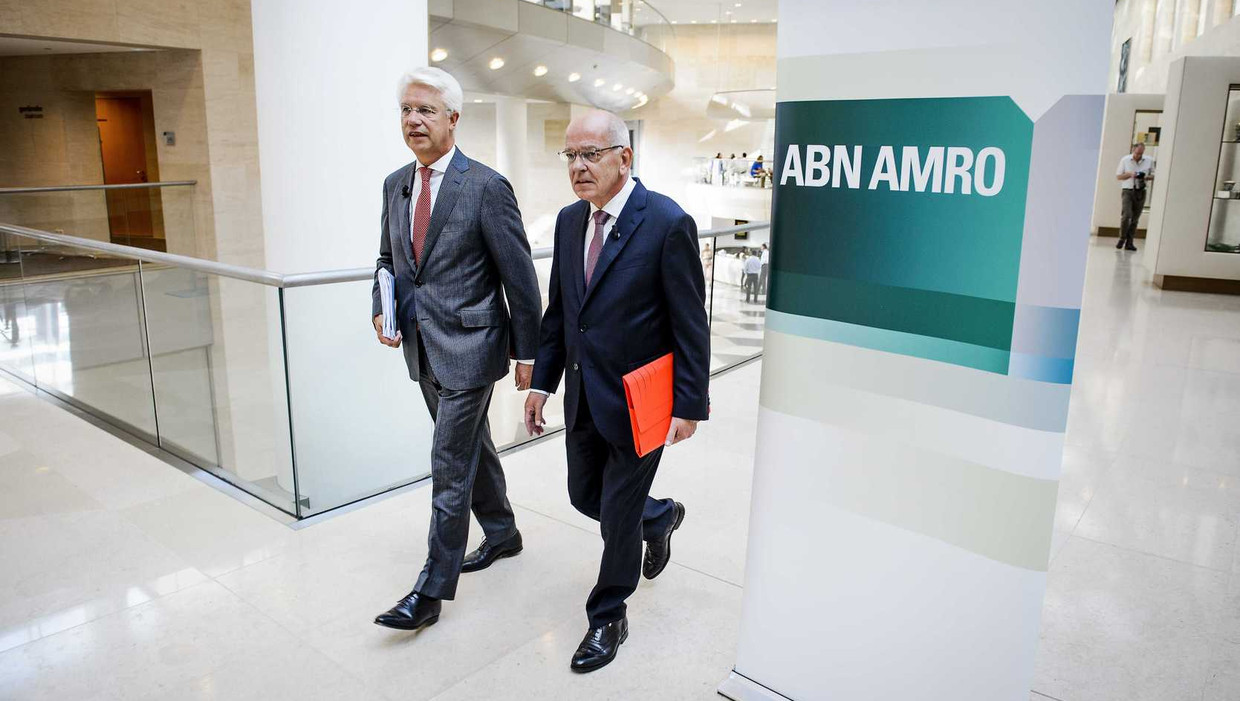 De top van ABN Amro, een van de banken die met staatssteun overeind werd gehouden. Beeld anp