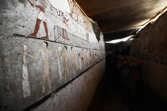 De beschilderingen in de tombe van Haptet zijn uitzonderlijk goed bewaard gebleven