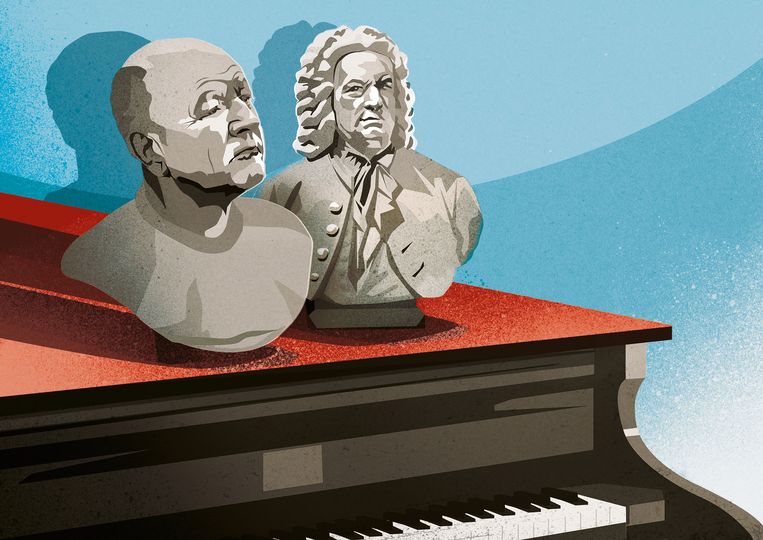 Maarten 't Hart: 'Bach kun je makkelijk de hele dag door spelen, maar Mozart niet.' Beeld studio vonq