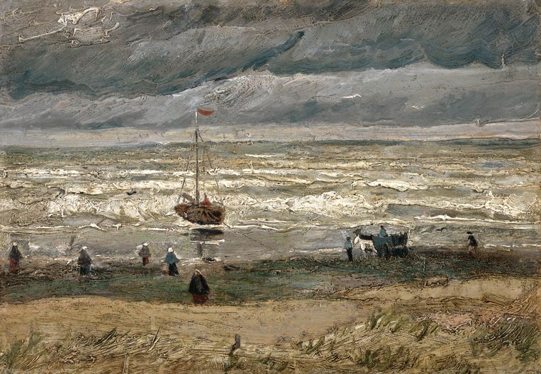 Zeegezicht bij Scheveningen. Vincent van Gogh, 1882
 Beeld Van Gogh Museum	Amsterdam
