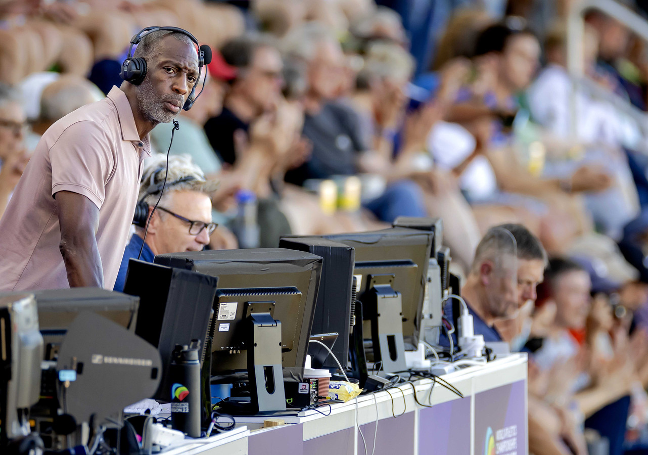 Michael Johnson, veelvoudig Olympisch en wereldkampioen op de langere sprintafstanden, geeft tegenwoordig commentaar bij de BBC.