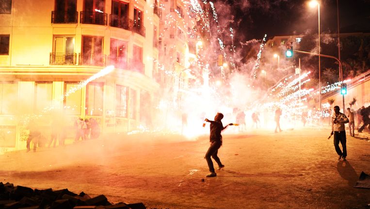 Rellen in Istanbul Beeld AFP