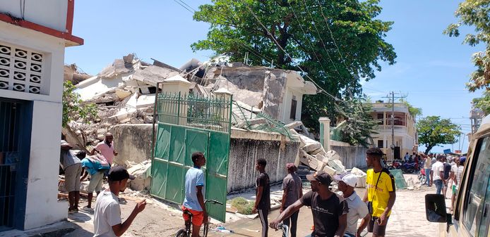 De schade na de zware aardbeving in Haïti.