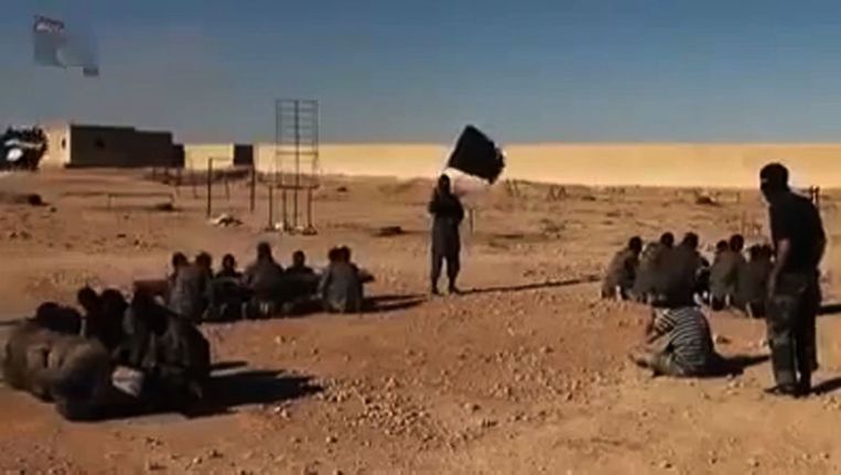Still uit een video van een trainingskamp van IS op een onbekende locatie. Beeld afp