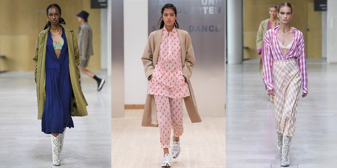 3 looks uit de SS20 catwalkshows van Baum und Pferdgarten en Samsøe Samsøe op Copenhagen Fashion Week.