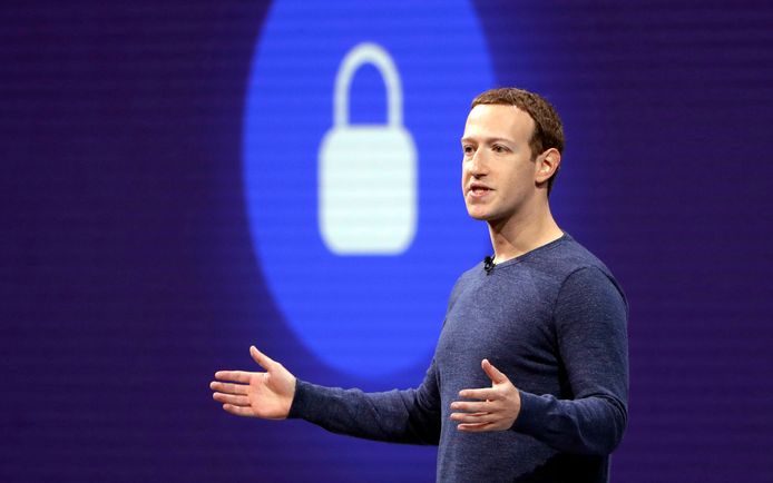 Facebook-CEO Mark Zuckerberg tijdens een speech voor software-ontwikkelaars in San Jose, Californië.