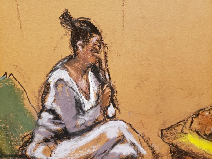 Jane Doe tijdens de rechtszaak tegen R. Kelly