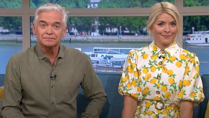 Phillip Schofield en Holly Willoughby in ‘This morning’.