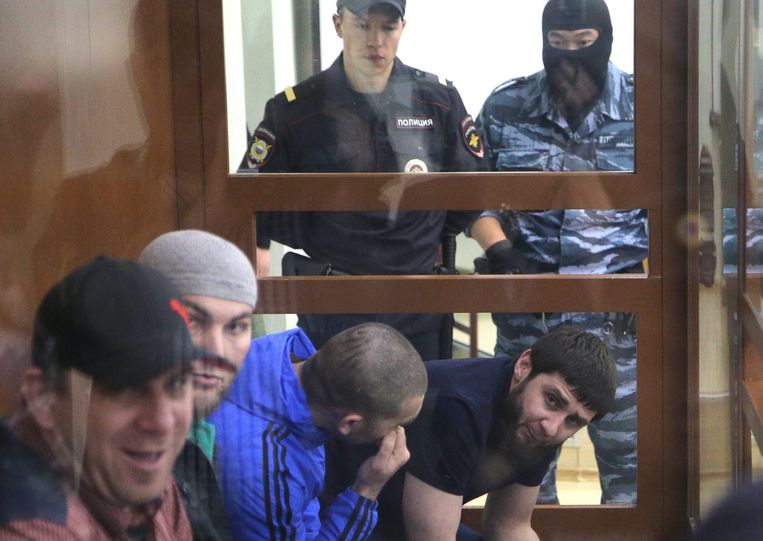 De Tsjetsjeense verdachten ontkennen iets te maken te hebben met de moord. Beeld EPA