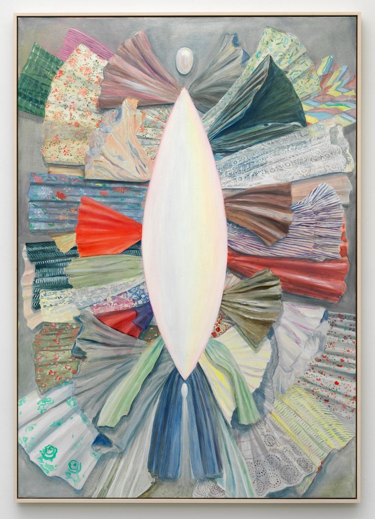 Femmy Otten, 'Rainbow Woman' (2020), olieverf op doek, collectie Stedelijk Museum Schiedam. Beeld Gert Jan van Rooij