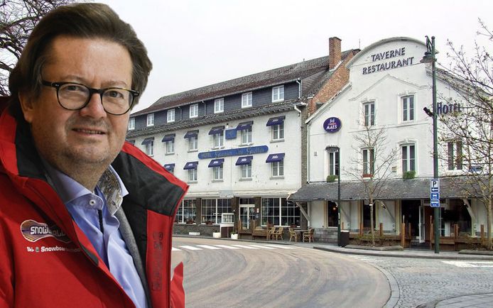 Marc Coucke en het hotel Grenier des Grottes in Han-sur-Lesse.