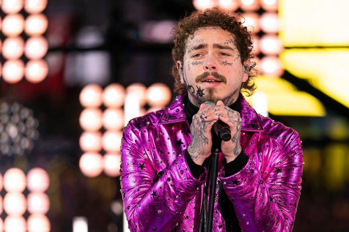 Onder anderen Post Malone trad op op Times Square New Year.